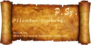 Pilischer Szederke névjegykártya